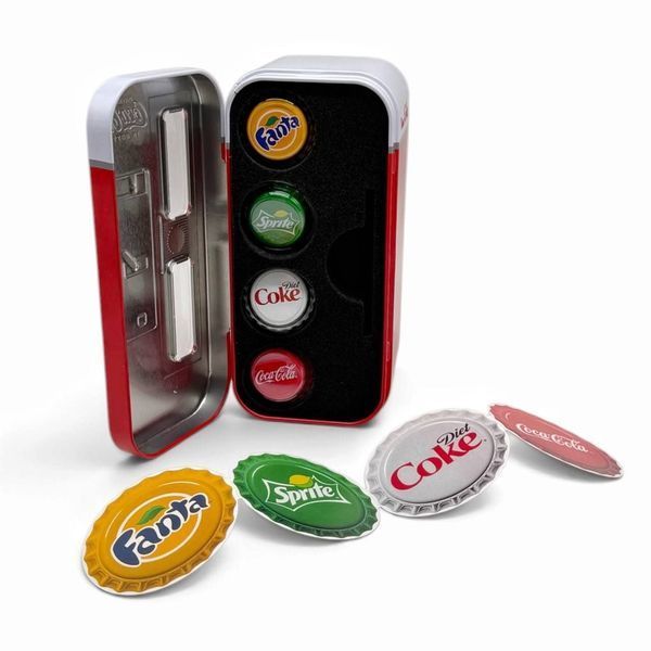 Колекційний набір срібних монет Coca-Cola Vending Machine Set. 236114 фото