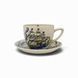 Порцелянова чайна чашка для вусів (moustache cup) на блюдце. 718625 фото 2