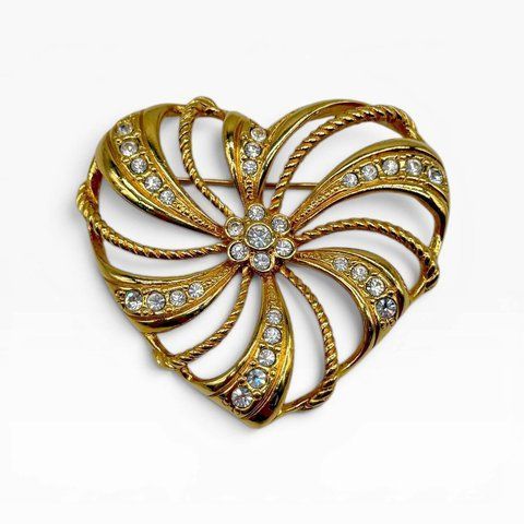 Вінтажна брошка Avon &laquo;Romantic Trellis Heart&raquo;, 1994 рік. 145916 фото