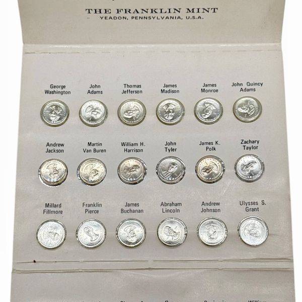 Колекція медалей Presidential Mini-Coin Set. США, Franklin Mint, 1970 рік. 457939 фото