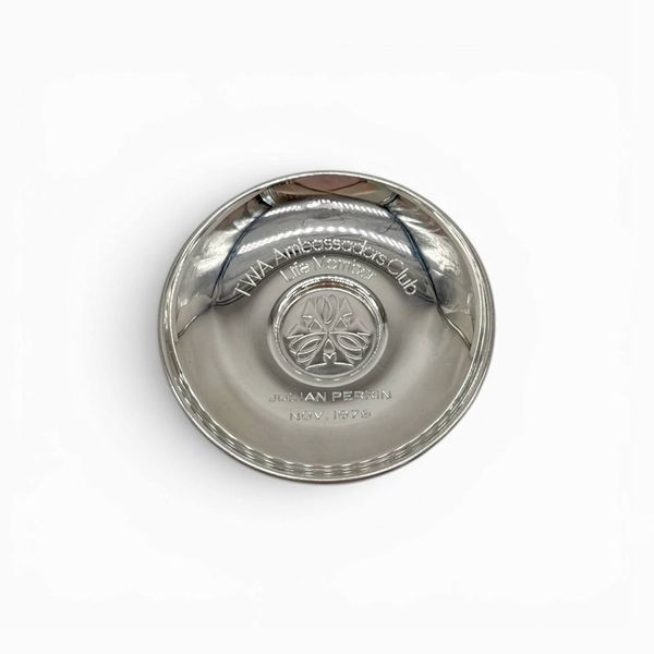 Вазочка-розетка Cartier "TWA Ambassadors Club Life Member". П'ютер (pewter), посріблення.. 256323 фото