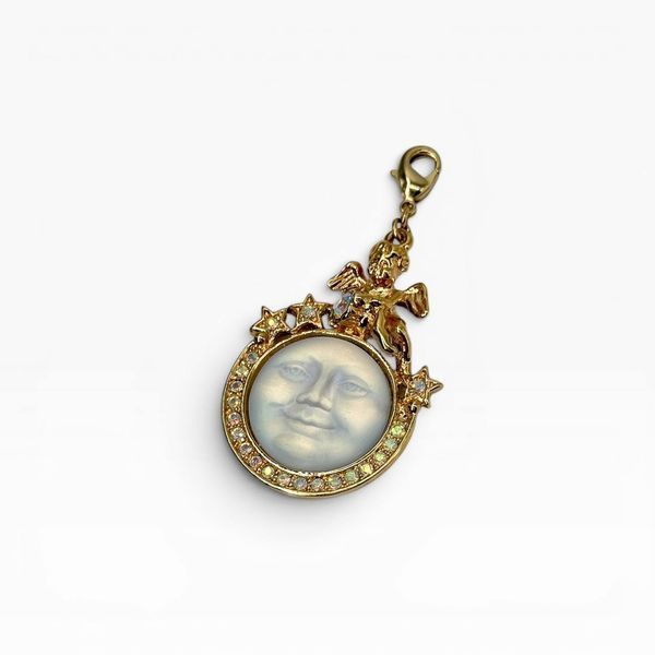 Вінтажний кулон Kirks Folly Seaview Moon в оточені янгола та зірочок ✨ В оригінальний коробці.  587340 фото