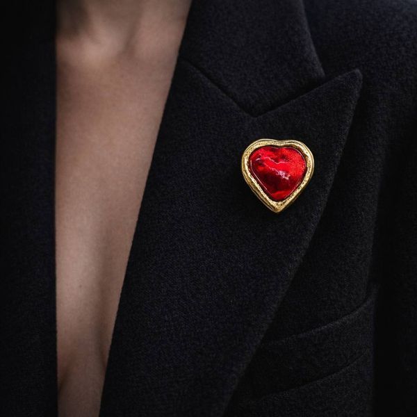 Брошь сердце от Yves Saint Laurent. 80-е годы. 111507 фото