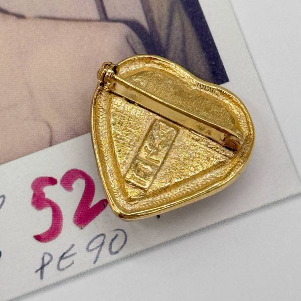 Брошь сердце от Yves Saint Laurent. 80-е годы. 111507 фото
