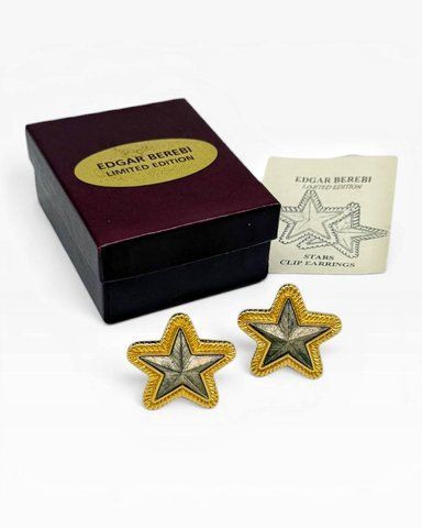 Вінтажні кліпси &laquo;Stars&raquo; від Edgar Berebi. Лімітований випуск. США, 1990-ті роки. 438020 фото
