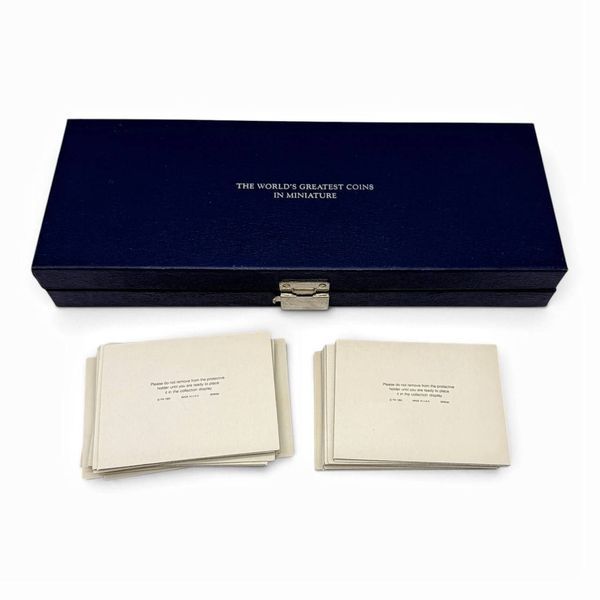 Набір срібних міні-медалей "The World's Greatest Coins in Miniature".  США, The Franklin Mint, 1986 рік. 211081 фото
