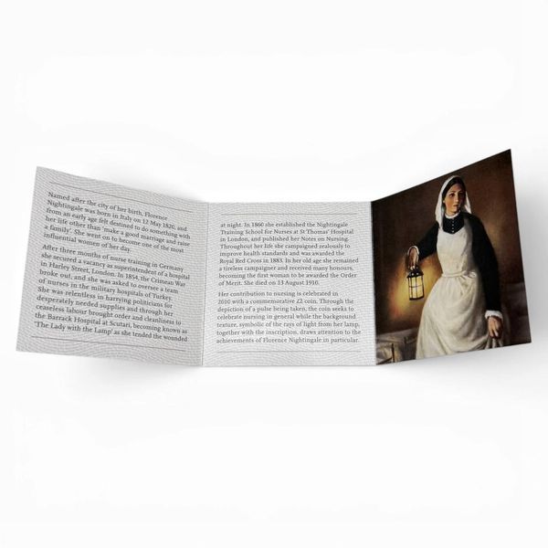 Срібна монета Florence Nightingale. 216670 фото
