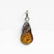 Кулон. Срібло, бурштин.  Європа, кінець 20-го століття. 198804 фото 3