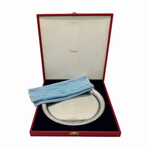 Таця від Cartier. Посріблення (pewter).  Франція, 70-80-ті роки 20 століття. 659049 фото