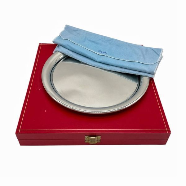 Таця від Cartier. Посріблення (pewter).  Франція, 70-80-ті роки 20 століття. 659049 фото